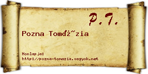 Pozna Tomázia névjegykártya